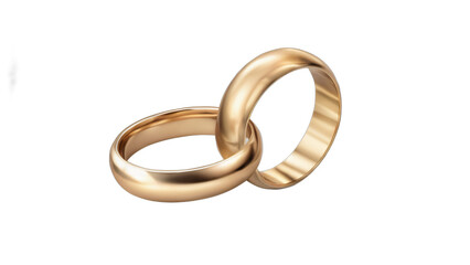 wedding rings  isolated on white background , transparent png image