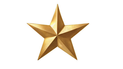 Obraz premium golden star isolated on white background , transparent png image