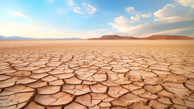 Cracked patterns in desert terrain.