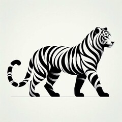 Fototapeta premium minimalist tiger