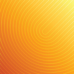 Abstract background design with curved lines on yellow and orange gradient background, vector editable illustration