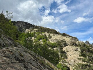 landscape with blue sky