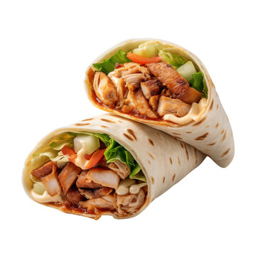 Delicious shawarma cut out, png