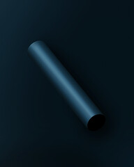 Blue metalic pipe illustration for product display