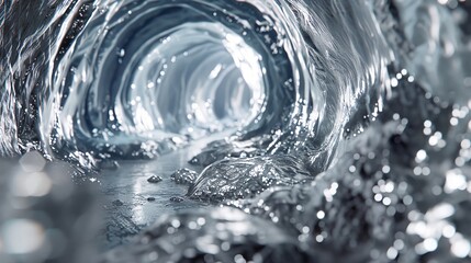 Close-up of a water vortex showing beautiful swirls creates a stunning abstract backdrop, perfect for a relaxing wallpaper