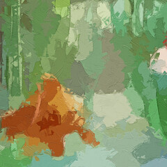 Oil painting and various flowers, fish, lotus leaves, chrysanthemums, mandarin ducks, birds, beautiful search