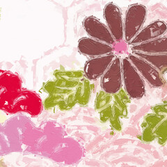 Oil painting and various flowers, fish, lotus leaves, chrysanthemums, mandarin ducks, birds, beautiful search