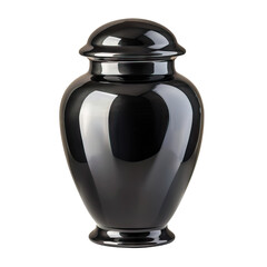 Weather resistant urn for storing cremated remains, for preserving the ashes of a loved one, isolated on transparent background PNG