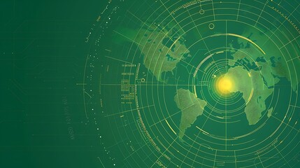 Obraz premium World dot map with Brazil highlighted showing sphere of influence