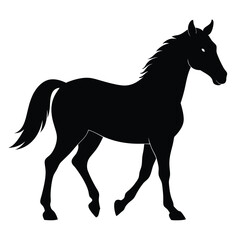 silhouette Horse vector illustration isolated on white background