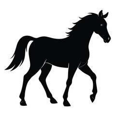 silhouette Horse vector illustration isolated on white background