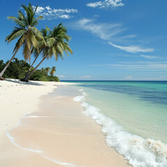 beach with palm trees