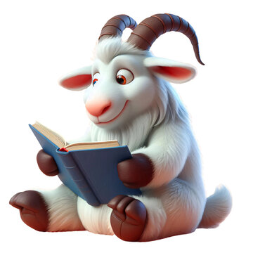 recommend clip art: funny animal goat clipart illustration design - quirky cartoon goat character