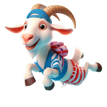 recommend clip art: funny animal goat clipart illustration design - quirky cartoon goat character