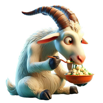 recommend clip art: funny animal goat clipart illustration design - quirky cartoon goat character