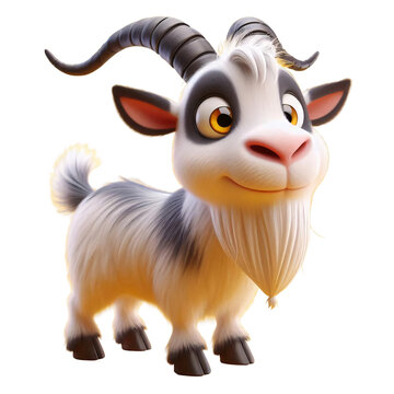 recommend clip art: funny animal goat clipart illustration design - quirky cartoon goat character