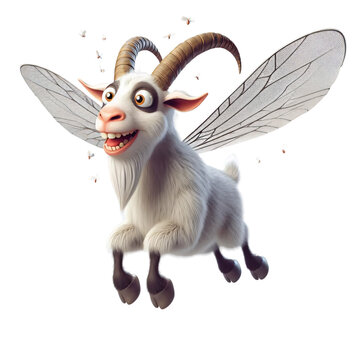 recommend clip art: funny animal goat clipart illustration design - quirky cartoon goat character