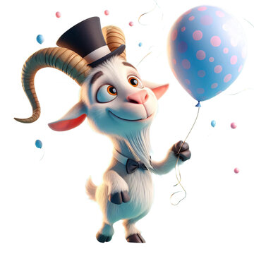 recommend clip art: funny animal goat clipart illustration design - quirky cartoon goat character