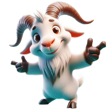 recommend clip art: funny animal goat clipart illustration design - quirky cartoon goat character
