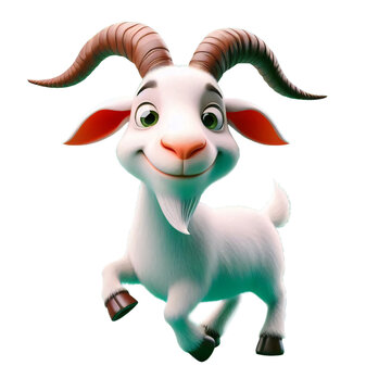 recommend clip art: funny animal goat clipart illustration design - quirky cartoon goat character