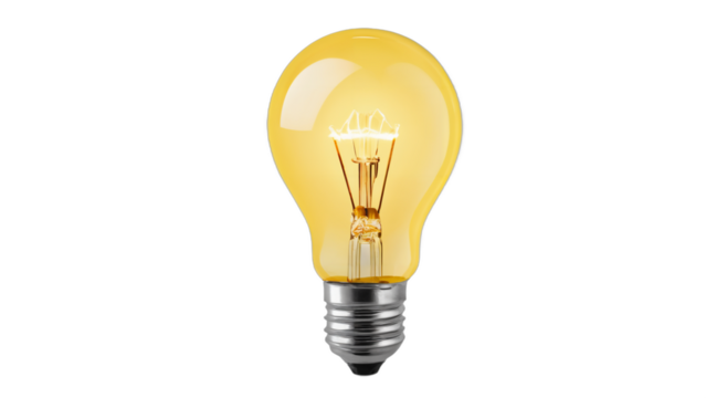 light bulb isolated on white background , transparent png image