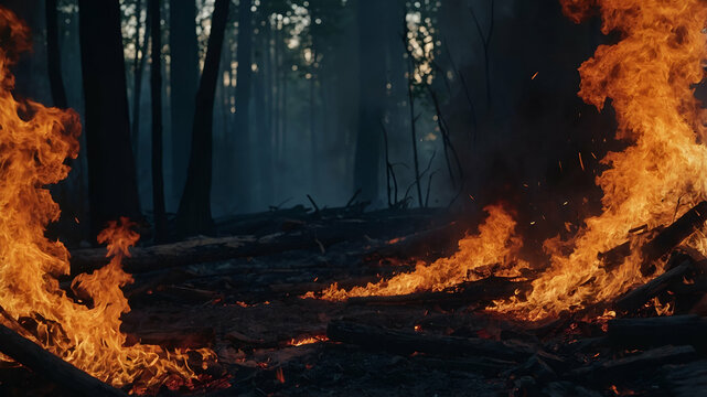 fire in the forest