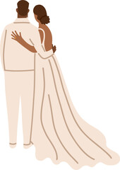 Married couple icon. Hand drawn doodle style vector illustration.