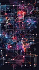 Hacker's money transfer methods: Complex digital flowcharts