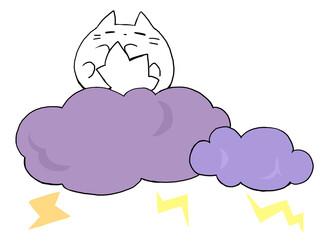 天気ねこ 雷