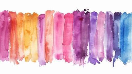 Multicolored watercolor brush strokes.
