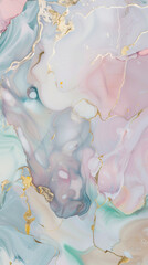 Pastel Marble Texture with Gold Accents