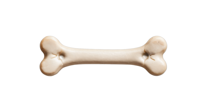 bone of dog isolated on white background , transparent png image