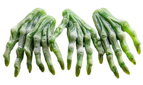Green Marmalade Hands, Scary Halloween Sweets