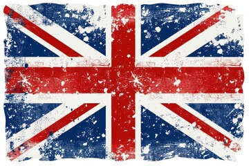 Fototapeta premium The flag of the United Kingdom distressed background Generative AI
