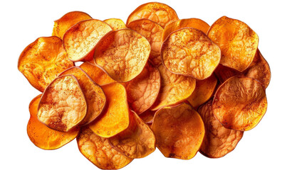 Crispy Baked Sweet Potato Chips for Snack Packaging and Healthy Eating Designs