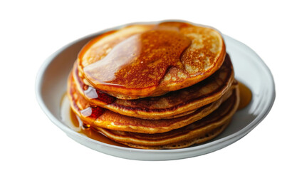 Delicious Stack of Pancakes with Maple Syrup Perfect for Breakfast Menus, Food Blogs, and Culinary Promotions