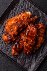 Delicious chicken fillet sliced and baked with teriyaki sauce