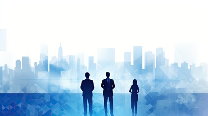 business people on the city