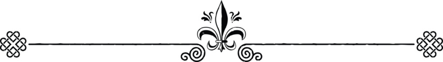Celtic Knot and Fleur de Lys Ornament Header