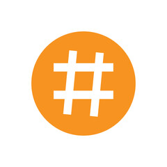 Hashtag icons set on white background. concept of number sign, social media and web communicate. flat style trendy modern vector illustration. Eps file 134.