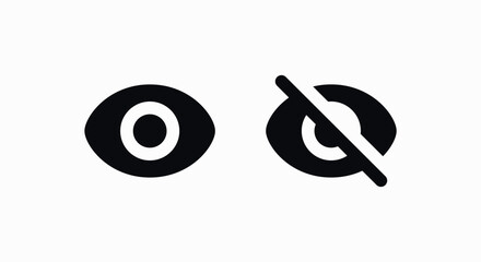 eye visible hide see icon