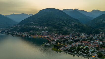 Le lac de Come dans le nord de l'Italie
