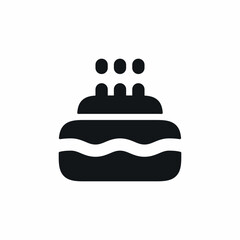 cake pastry birthday candle icon