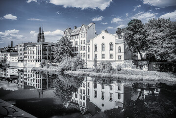 Opole w podczerwieni, Opolska Wenecja na fotografii podczerwonej