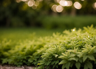 Bush on a green background close-up. Generative AI