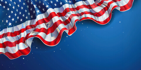 American flag banner for happy labor day celebration