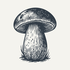 Boletus. Vintage woodcut engraving style vector illustration.ai