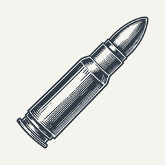Bullet. Vintage woodcut engraving style vector illustration.ai