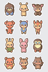 cartoon animal icons