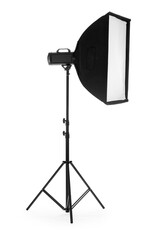 Professional lighting isolated on white. Photo studio equipment